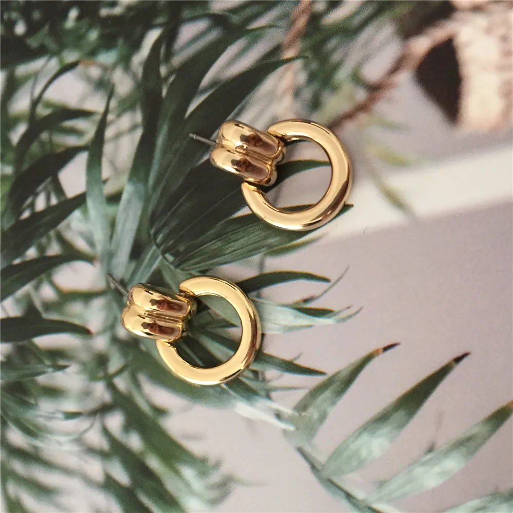 Lovely Cute Gold Color Star Red Bead Hanging in Circle Stud Earrings For Women Girl Party School Delicate Ear Decoration | Украшения и