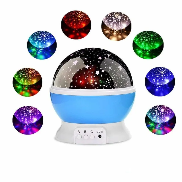blue Aimkeeg Красочные звезд звездное небо Светодиодный Ночник проектор Луна лампы Батарея USB Спальня для детский ночник подарок - Испускаемый цвет: blue