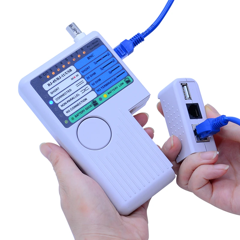 Тестер сетевого кабеля rj45 RJ11 BNC usb lan Кабельный тестер для UTP STP LAN кабелей трекер