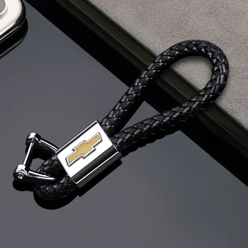 

Car Styling 3D Braided rope Metal alloy Auto Logo Fashion Keychain Key Chain Key Rings For Chevrolet cruze captiva lacetti aveo