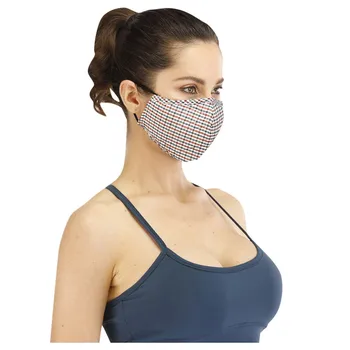 

Outdoor PM2.5 Face Mask Unisex Lattice Printed Mouth Mask Dust-proof Windproof Non-Woven Fabric Mask #30