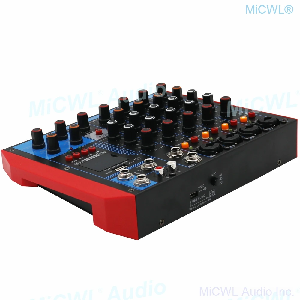Console de Mixagem de Som Estúdio de Palco ao Vivo Portátil de 6 Canais com 6 Usb para Notebooks Entrada 48v - Image 3