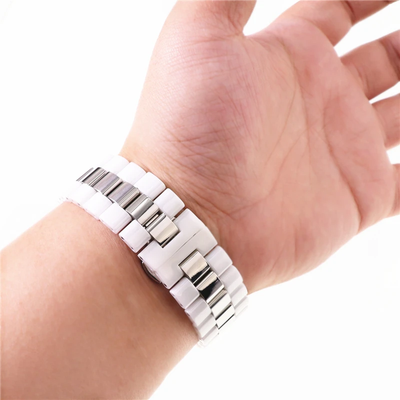 20 22MM ceramic stainless steel watch strap for Samsung 42mm 46mm S23 Huawei Amazfit GTS 2 GTR watchband bracelet wristband belt