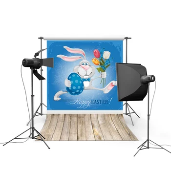 

Cartoon rabbit Easter Day photo backgrounds vinyl newborns photography backdrops of photographer studio props Fotografia GE-015