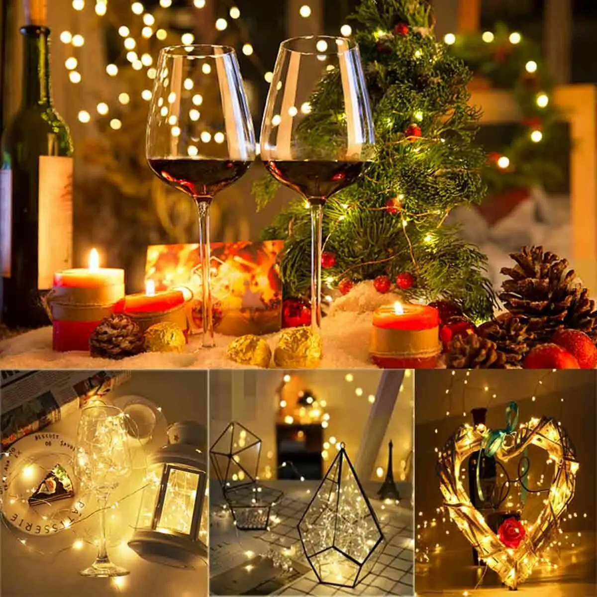 360LED Solar String Lights Fairy Lights Copper Wire Lights 8 Modes Waterproof for Christmas Decorative Outdoor Wedding Party led string lights