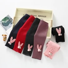 Новинка года; зимние детские брюки хлопковые теплые леггинсы из плотного бархата для маленьких девочек брюки для новорожденных с героями мультфильмов штаны для младенцев нижняя одежда