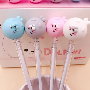 

Kawaii 0.5mm Gel Pen Cute Dolphin Pens Black Ink Neutral Pens For Writing Kids Girls Gift School Supplies Korean Stationery