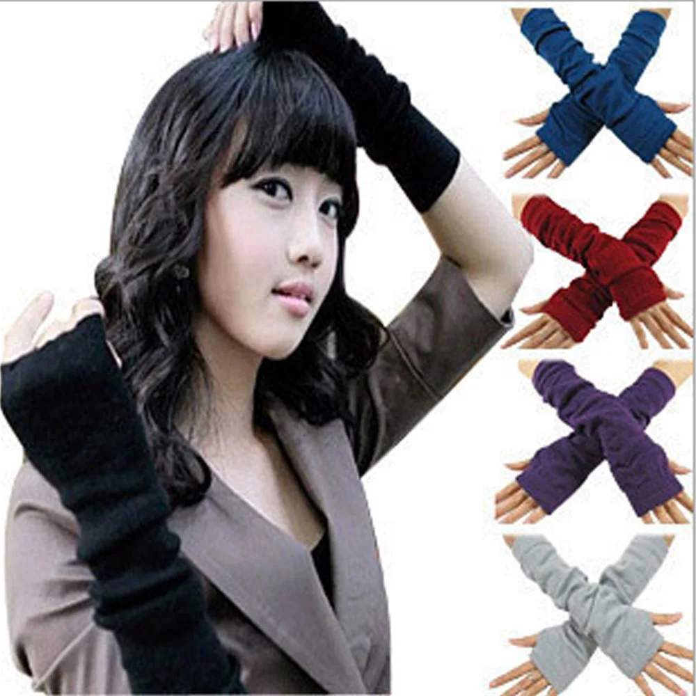 

AliExpress Long Arm to Cover Women's Korean-style Thin Spring And Autumn Fingerless Gloves Decoration Long Gloves Have Elbow Thi