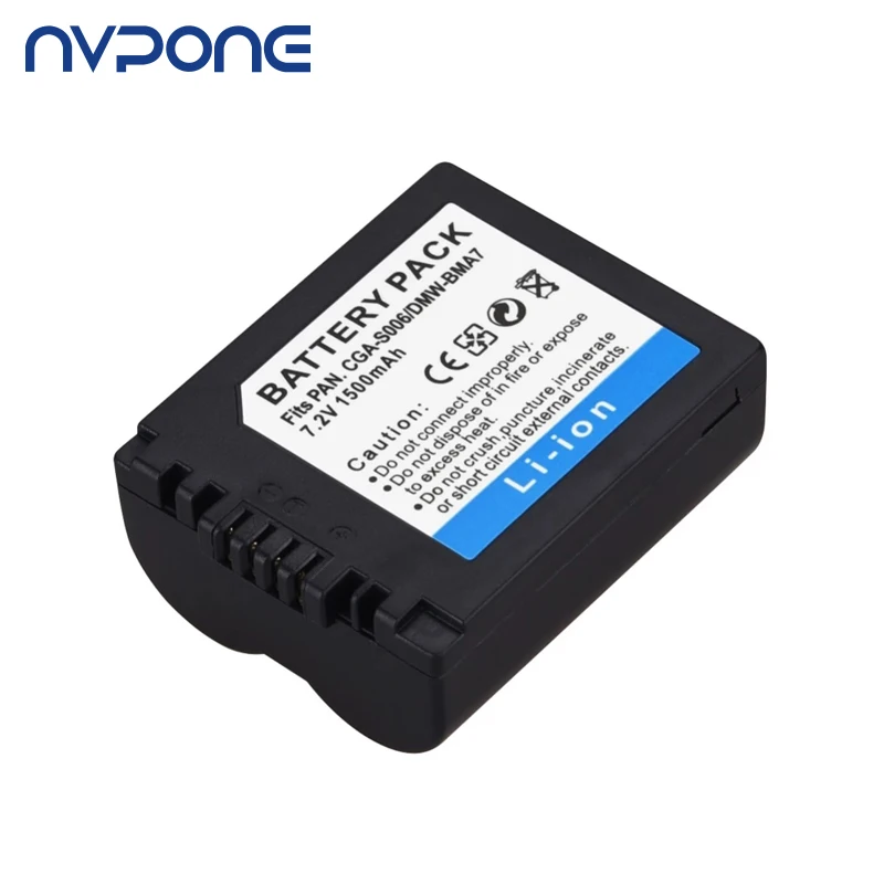 

1pc 1500mAh CGA-S006 DMW-BMA7 CGR-S006E Replacement Battery For Panasonic Lumix DMC-FZ7 FZ8 FZ18 FZ35 FZ28 FZ38 FZ30 Camera