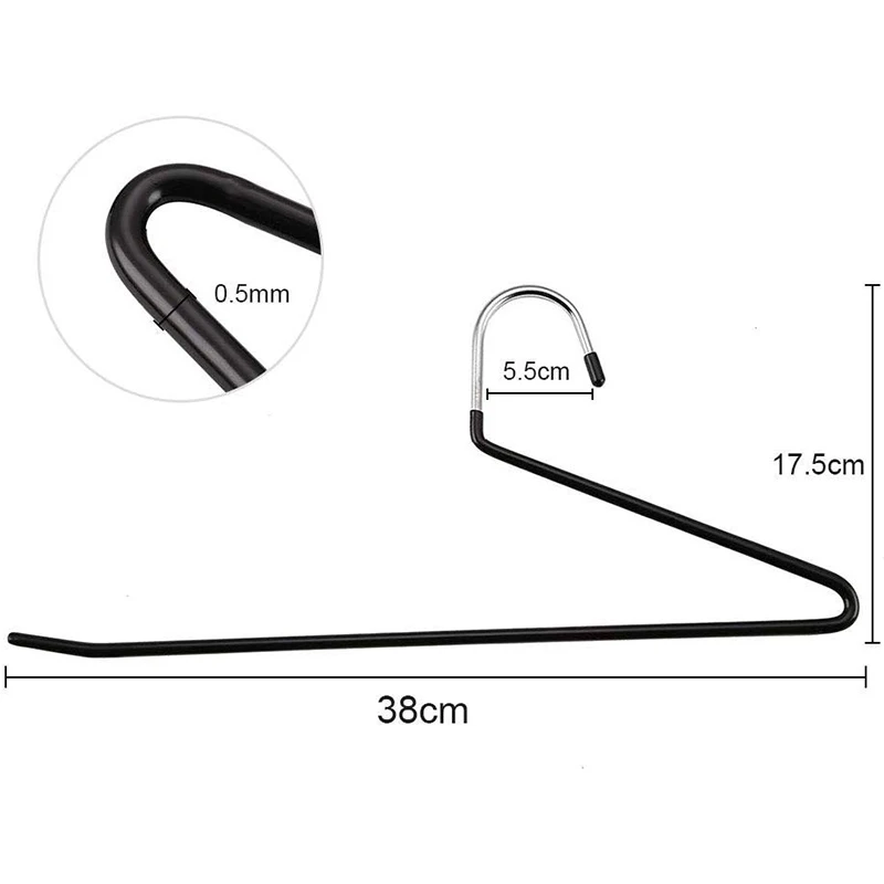 

Hot New 20Pc Metal Open-End Non Slip Slack Pant Trouser Slack Hangers Organisers Clothes Bar Storage