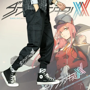 

Anime DARLING in the FRANXX 02 Cosplay Costume Summer Casual Loose Elastic Waist Trousers Men Fashion Long Jogger Pants Student