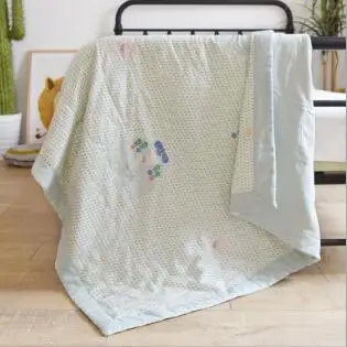 BXX031W-150X200cm Детское одеяло для младенцев, постельное белье, хлопковые стеганые одеяла, мягкое летнее стеганое одеяло для малышей, с рисунком из мультфильма, дышащие, 150*200 см, BXX031 - Цвет: BXX031W-150X200cm