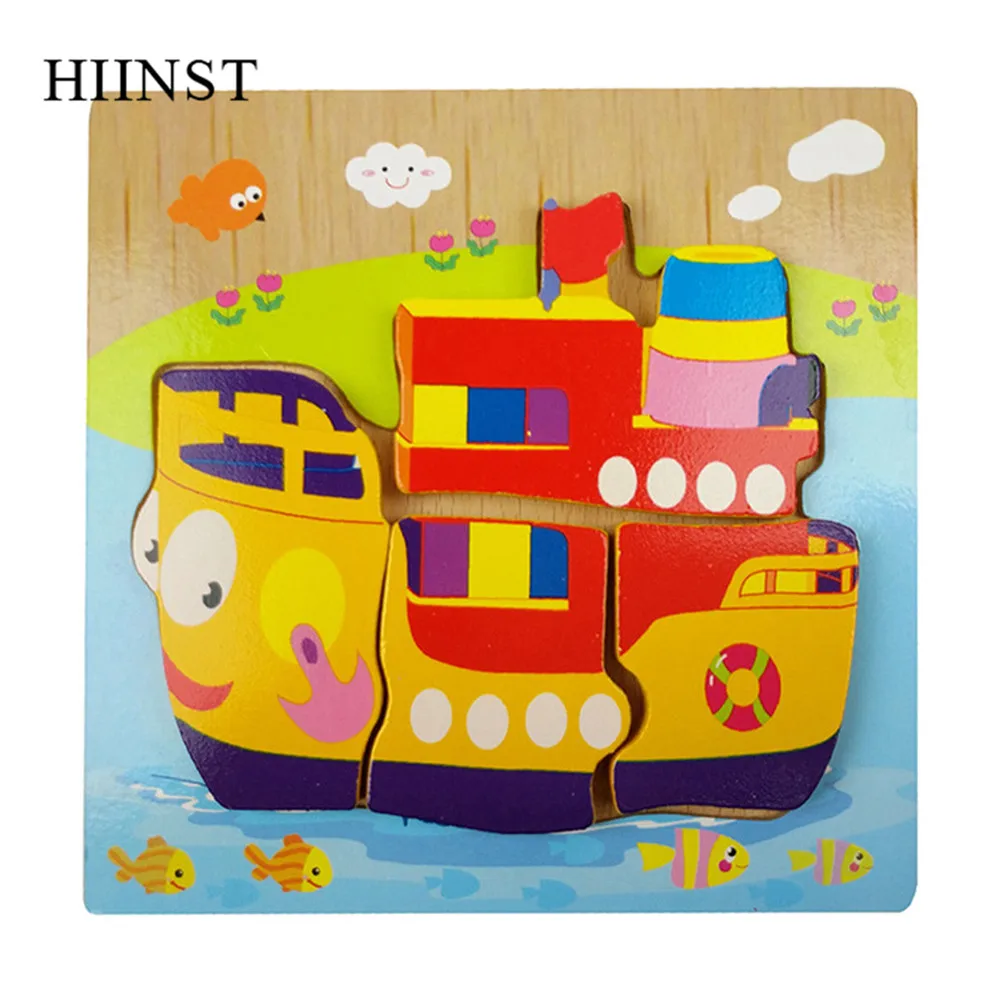HIINST пазл, игрушки для детей, деревянные пазлы с животными, обучающие игрушки для детей, транспорт, раннее развитие интеллекта, игрушки