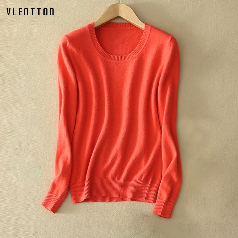 

Plus Size 3XL High Quality Autumn Winter Warm Cashmere Pullovers Sweater Women O-Neck Solid Knitted Sweaters Pull Femme Hiver