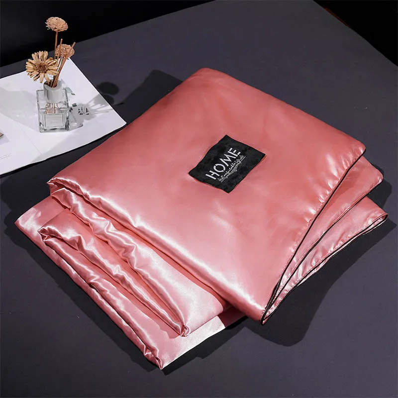 dark pink 30 летнее стираное шелковое одеяло, однотонное, розовое, красное, белое, серое одеяло для взрослых детей, кондиционер, постельные принадлежности - Цвет: dark pink