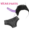 Wearable Realistic Crystal Dildos With Suction Cup Strap On Pants Dildo Artificial Penis For Lesbian Vaginal Massager Sex Toys 1