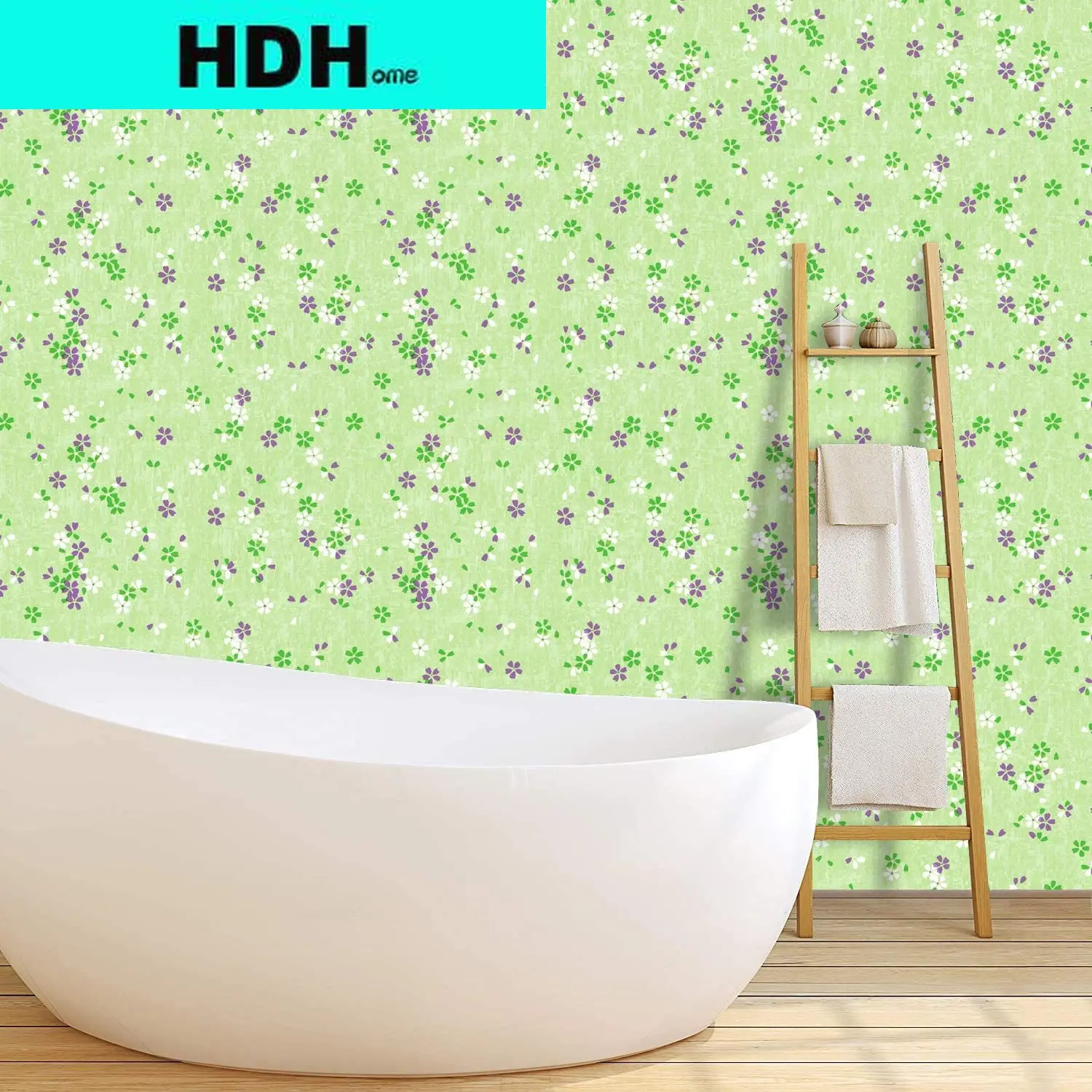 Green Floral Wallpaper Peel and Stick Wallpaper Removable Flower Self-Adhesive Contact Paper Drawer Living Room Vinyl Home Decor