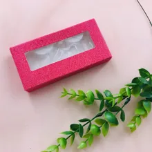 Коробка для ресниц пустой розовый мягкая картонная коробка