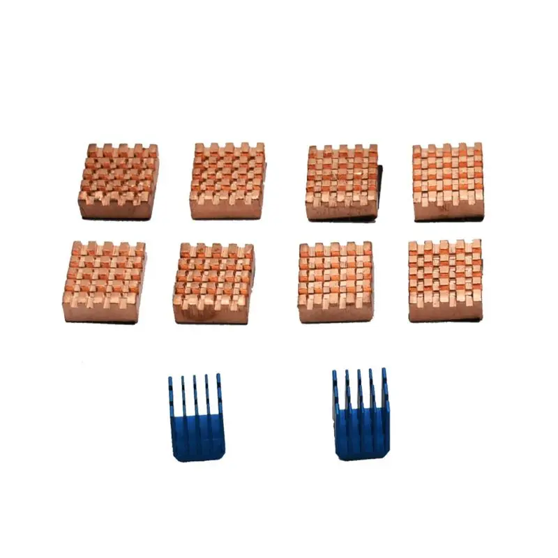 

10Pcs/set Aluminum Copper Heat Sink Cooler Cooling Kit for Raspberry Pi 3B Model