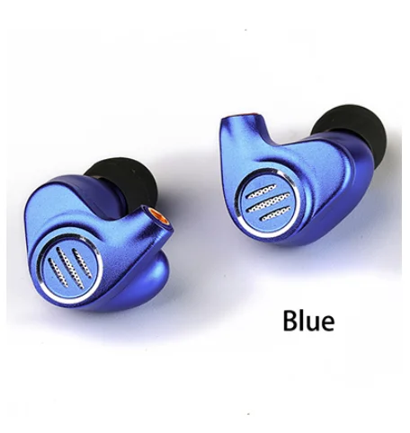 BGVP DMS Hi-Fi аурикулярная в ореховой области los monitores nuevo 6BA armadura equilibrada conductor de alta resolución MMCX - Цвет: Blue no mic