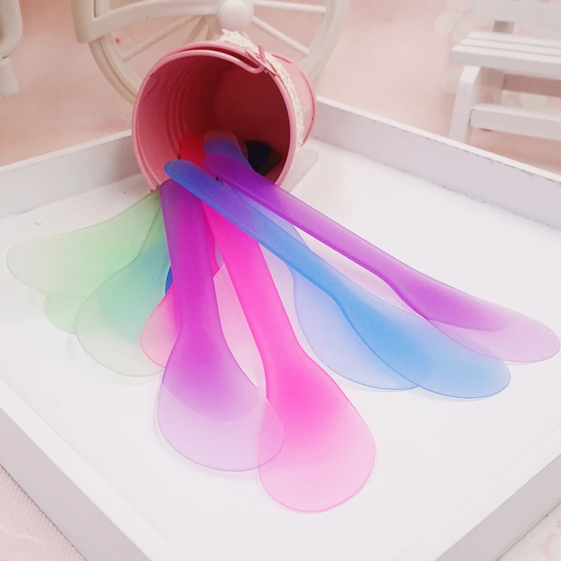 Plastic Mask Spoon DIY Facial Mask Mixing Spatulas Spoon Stick Skin Care Beauty Tool Eye Makeup Applicator Sticks Tools 10pcs makeup tool makeup tool set