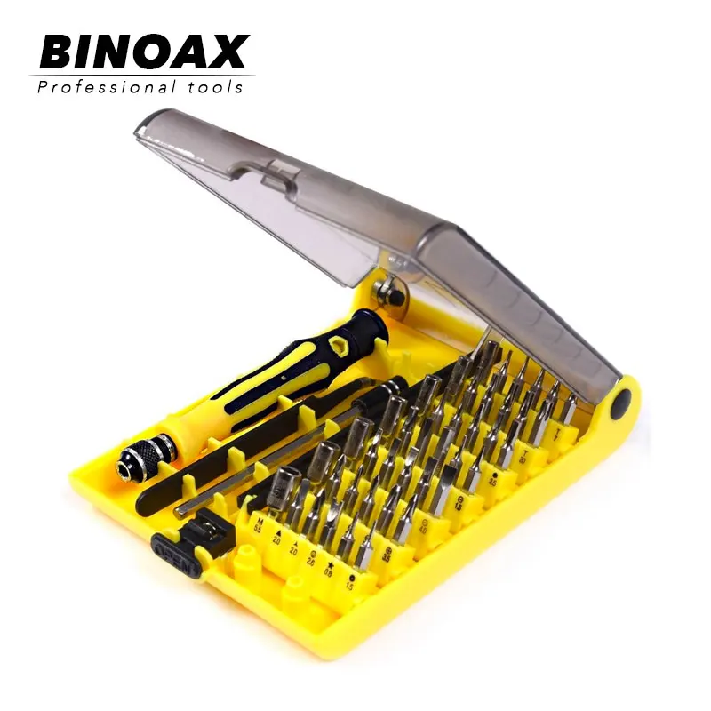 Набор прецизионных отверток BINOAX 45 в 1 для iPhone, apple, iPad, ноутбука, ПК, инструмент для ремонта мобильных телефонов, комплект