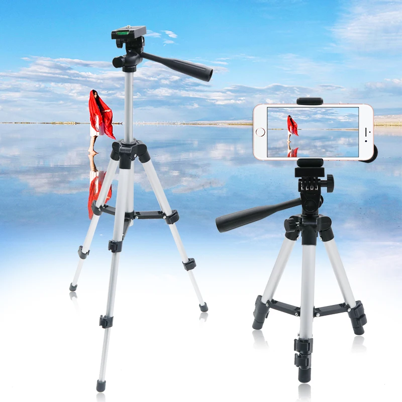 

65CM Professional Tripod Foldable Camera Holder Stand Screw 360 Degree Fluid Head Tripod Stabilizer Tripod for Phone