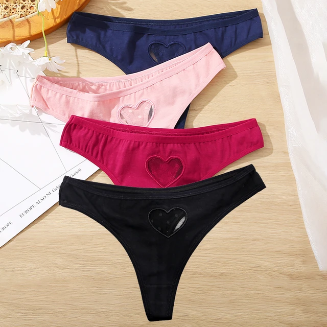 Women's G-string Thongs Low Rise Hollow Out Heart Shape Panties Sexy Ladies  Seamless Underpants Breathable Briefs Underwear - AliExpress