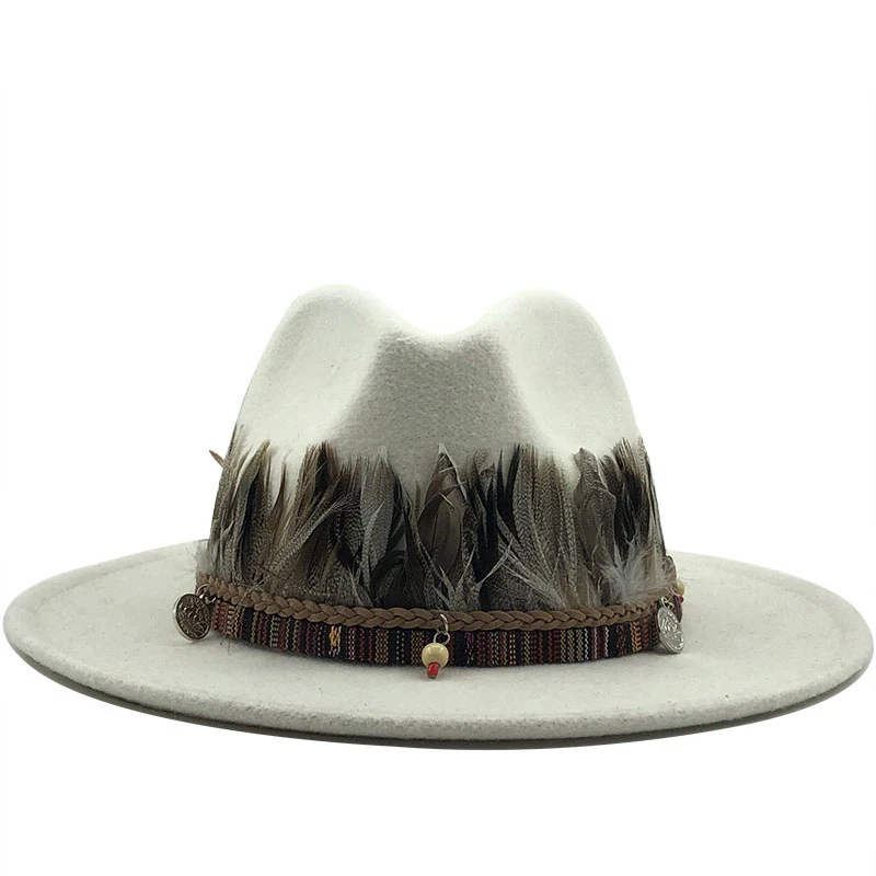 mens fedora hat with feather