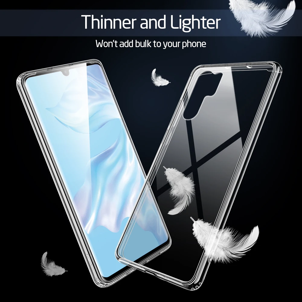 Прозрачный чехол ESR из закаленного стекла для Huawei P30 Pro полное покрытие мягкий ТПУ