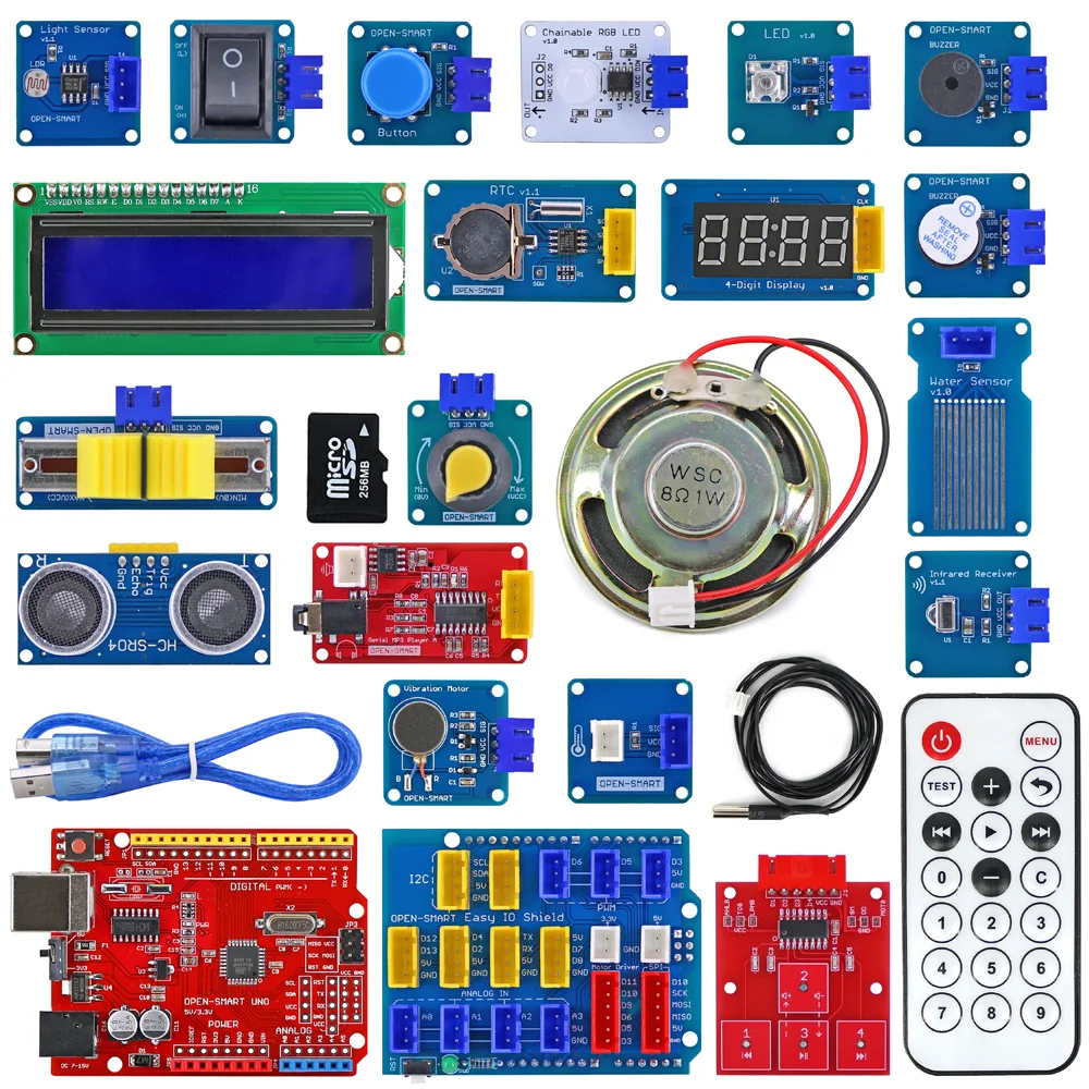 Easy Starter Kit, Easy-plug, цветной XH 2,54 мм, комплект датчика сокета с MP3 RTC, модуль датчика температуры для Arduino UNO R3 Easy Starter Kit, Easy-plug, цветной XH 2,54 мм, комплект датчика сокета с MP3 RTC, модуль датчика температуры для Arduino UNO R3