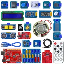 Fácil starter kit fácil-plug colorido xh 2.54mm soquete sensor kit com mp3 rtc módulo de sensor de temperatura para arduino uno r3