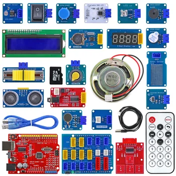 

Easy Starter Kit Easy-plug colorful XH 2.54mm socket Sensor Kit with MP3 RTC Temperature Sensor module for Arduino UNO R3