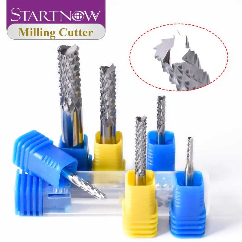 Startnow 5PCS Corn Milling Cutter 3.175/4/6/8mm SHK Carbide Tungsten PCB End Mill Bits Engraving Machine CNC Router Cutting Tool image 3