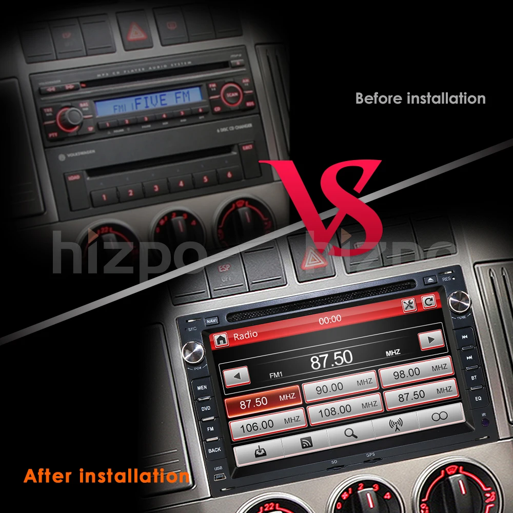 Discount Car DVD Radio For Old V W Transporter T4/T5 Bora Passat Mk5 Golf Mk4 PoloJetta GPS Radio Stereo Car Multimedia RDS SWC DAB SD BT 3