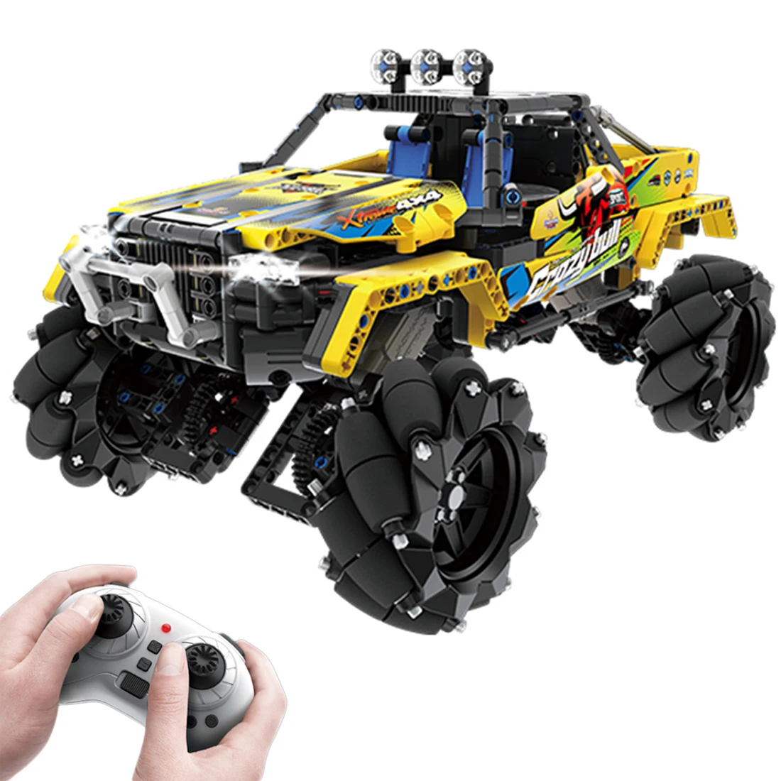 

1030Pcs MOC Off-road Vehicle Model Buggy Small Particles Building Blocks Drift Car Bricks with Light and Sound Effect