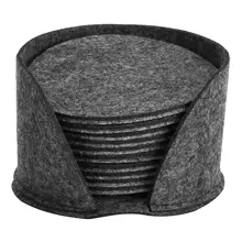 10 шт войлочные чашки для напитков, чашки для чая, подставки, круглая изоляционная подставка, украшение с коробкой для хранения, бутылки для воды и чашки, аксессуары для бутылок