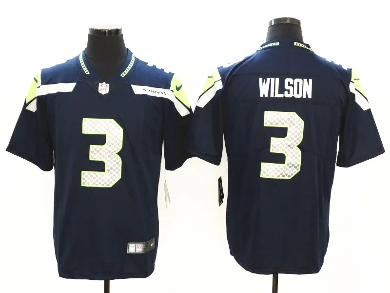 Мужская майка Seattle Shaquem Griffin Russell Wilson 12s Rashaad Penny Vapor Untouchable Limited - Цвет: Синий