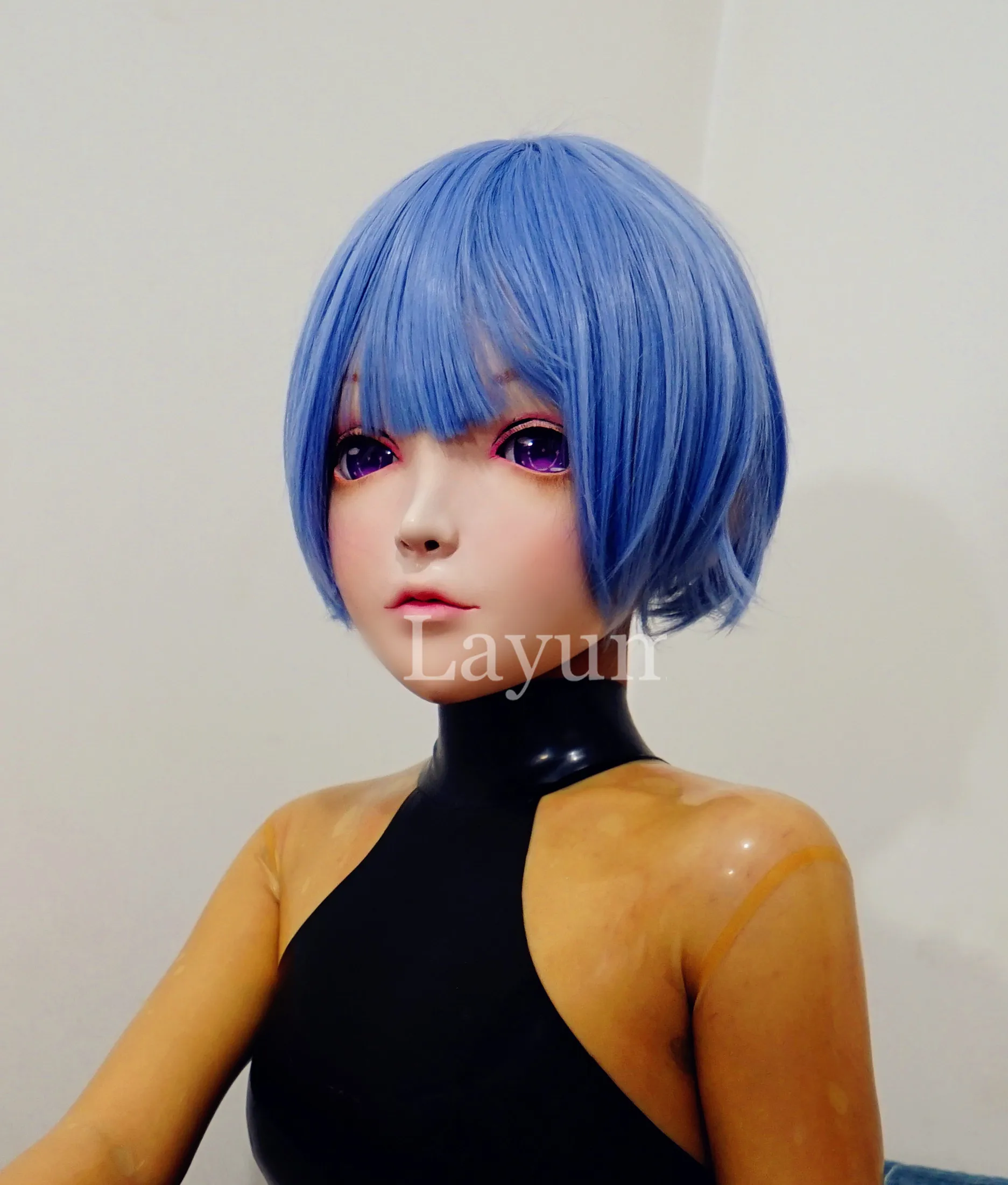 

(NEW-38) Silicone BJD DOLL Half Head Kigurumi Mask Crossdresser Beauty Makeup Cosplay Mask Anime Kigurumi Masks