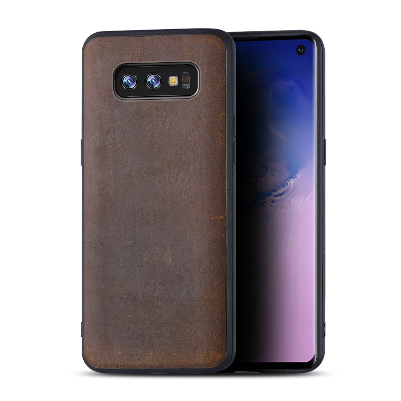 Подлинный выдвижной кожаный чехол для Samsung Galaxy S10 S8 S9 S7 plus A30 A40 A50 A70 A7 A8 S10e Note 8 9 Crazy