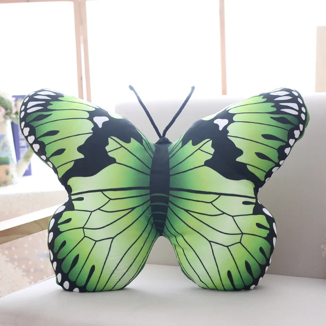 Simulation Soft Butterfly Plush Pillow Toy Stuffed Animals Butterfly Plush Kids Toys Cushion Home Decoration Girl