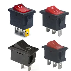 10pcs/lot   KCD1 21x15mm 2p/3p/4p SPST switch on off Snap-in ON/OFF Position Snap Rocker led button switch light 21x15mm