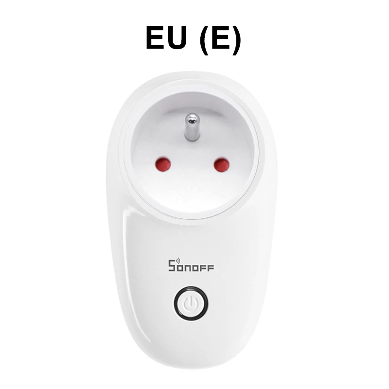 EU Plug E Sonoff S26 Wi-Fi Смарт-разъем ЕС, США, Великобритании, Австралии, CN Автоматизация умный дом Комплект дистанционного управления розетка переключатель совместим с Alexa Google Home - Комплект: EU Plug E