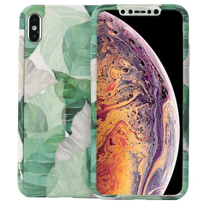 a6 Для Apple iPhone 11 Pro Xs Max XR X 8 7 6 6S Plus 5 5S SE 360 градусов Полная защита тела Роскошный Ретро чехол с цветочным рисунком - Цвет: a6