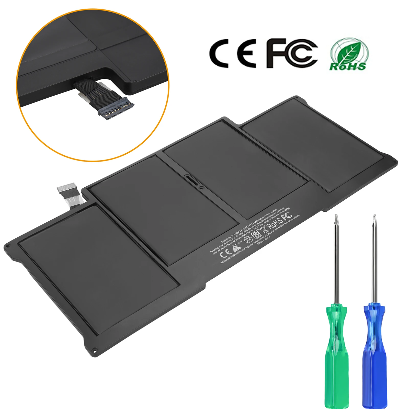 Laptop A1405 A1496 A1377 Bateria 7.6V 55Wh