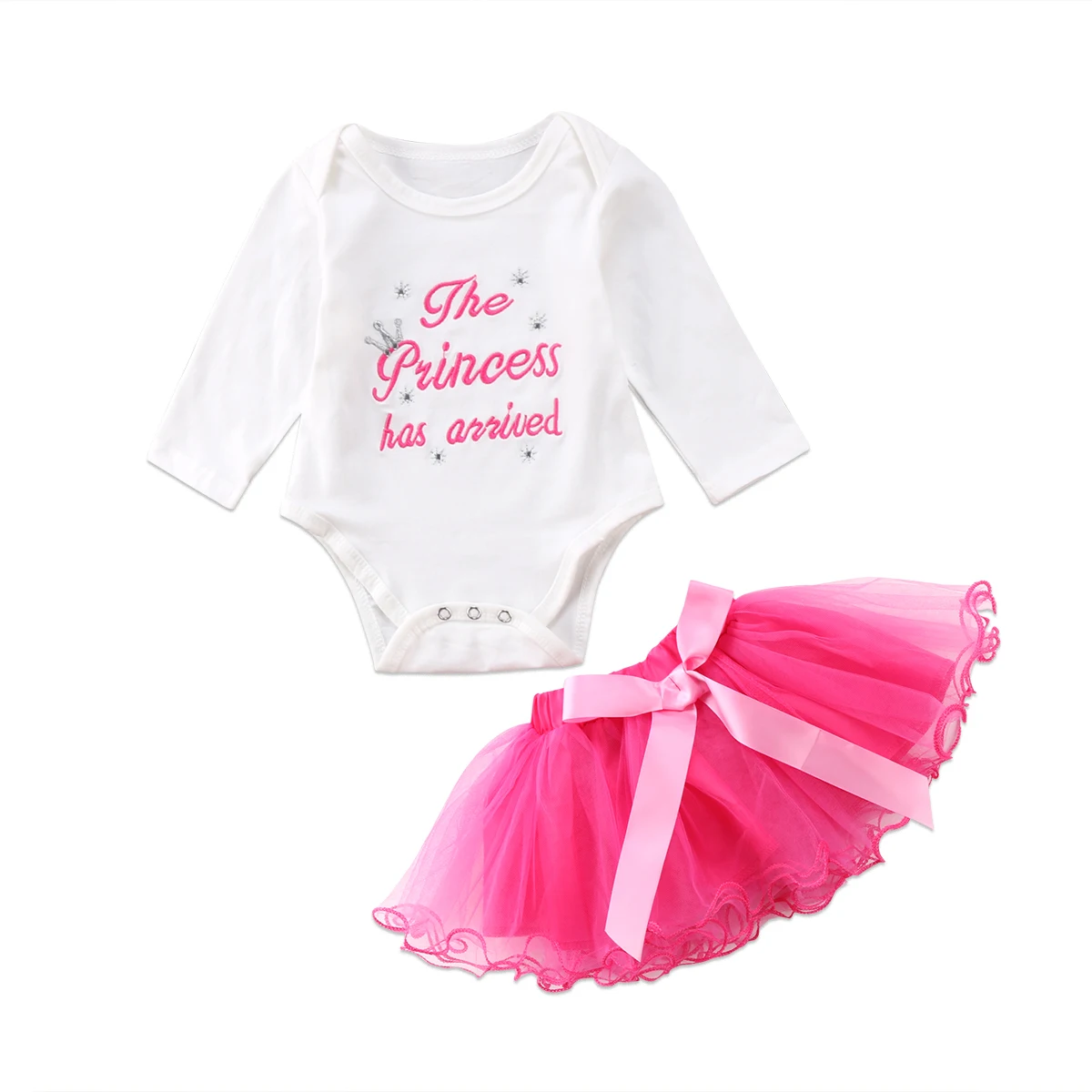2020 Brand New Autumn Infant Baby GirlsTHE PRINCESS HAS ARRIVED Girl Coming Home From Hospital Outfit Dress 0-24 Months | Детская одежда