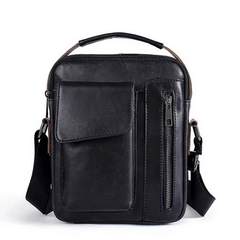 

Luufan male messenger bags men's shoulder bag small flap zipper men's crossbody bags genuine leather bags for men handbag
