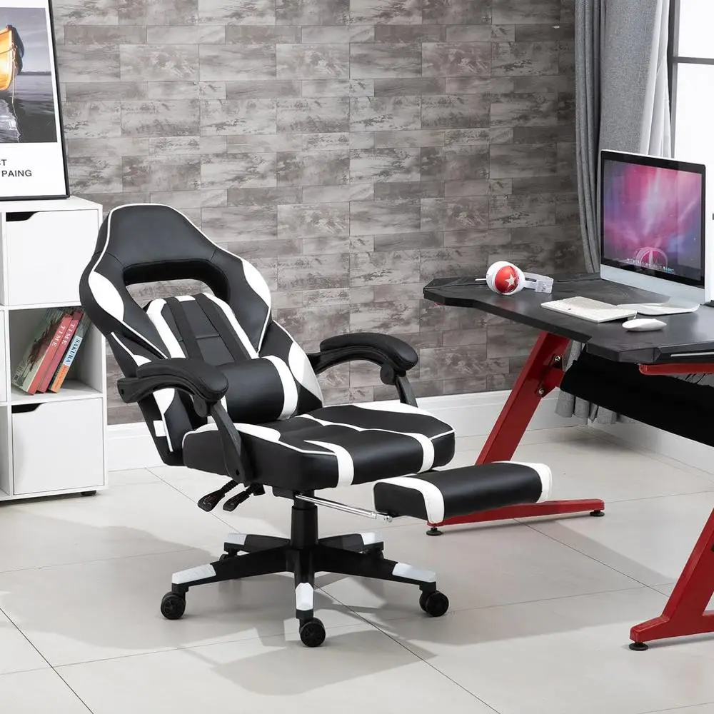 

Home Office Racing Gaming Office Chair Computer Desk 360 Degree Chair Adjustable Seat Desk PC Leather Chair