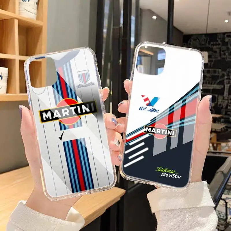 Martini Racing высококачественный чехол для телефона Прозрачный Iphone6 6s 7 8 Plus XR X XS XSmax 11 12