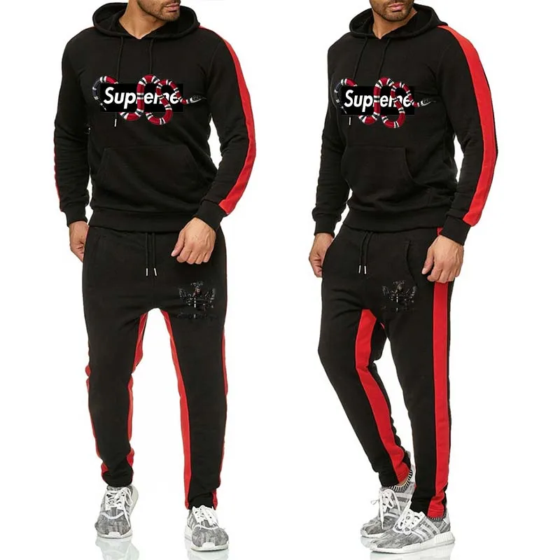 

UFC Sweatshirts Sets European Code Ultimate Fighting Letter Print Sweater & Sports Pants Two-piece Sports Casual Track Suit Men